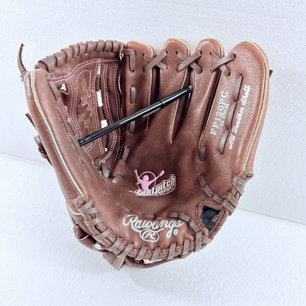 Rawlings Fast Pitch Softball FB120PC Glove 12" All Brown Leather Shell RH Throw